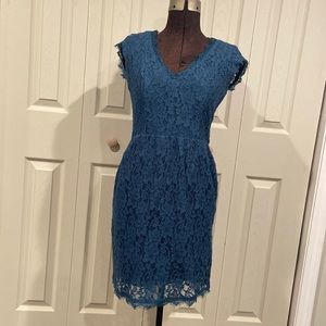Babaton Blue Lace Aritzia Dress w Pockets size 8
